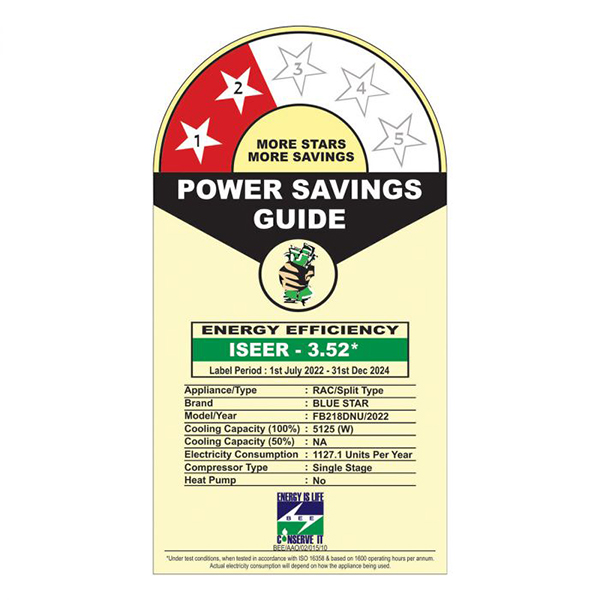 Buy Bluestar 1.5 Ton 2 Star FB218DNU Fixed Speed Split Ac - Vasanth & Co